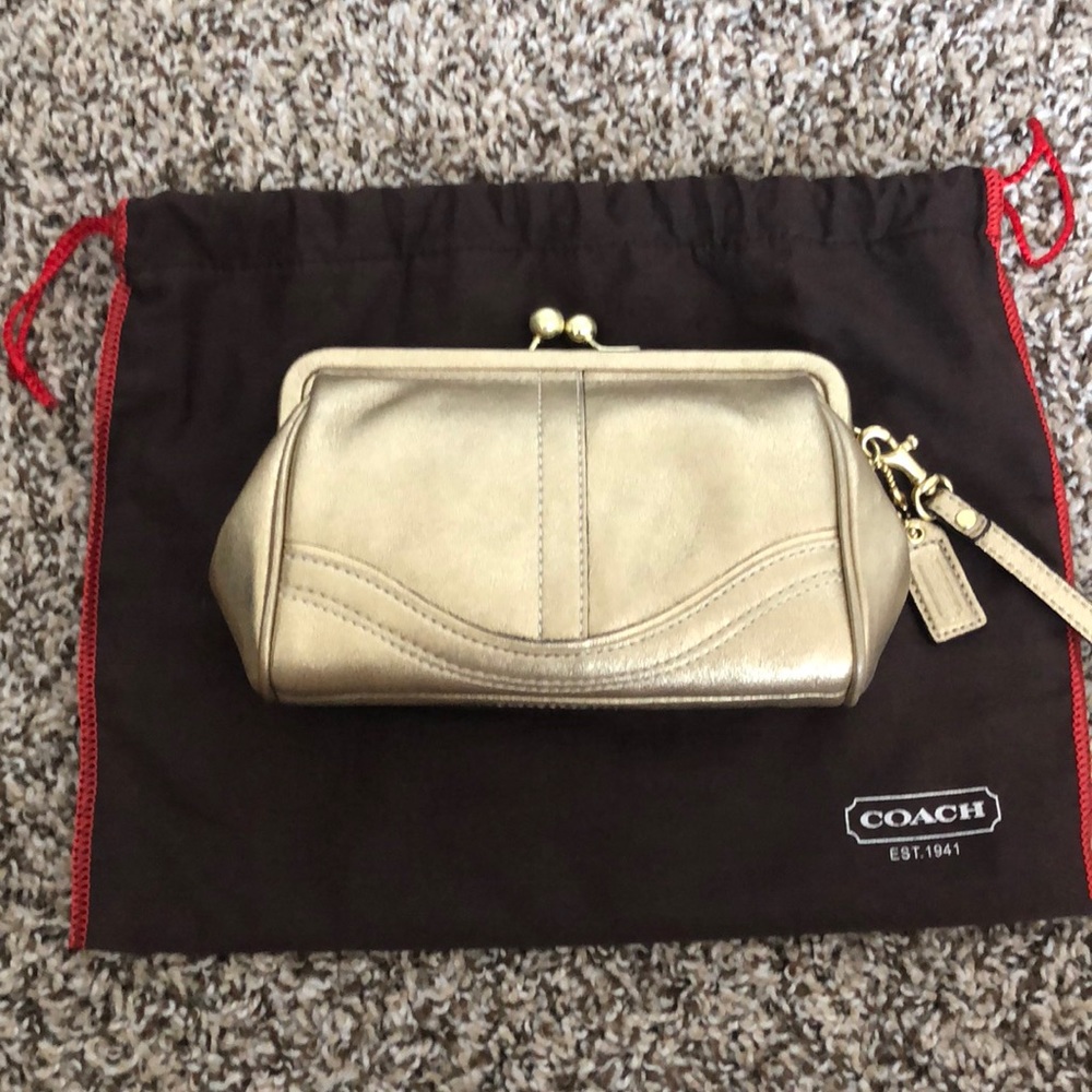 Coach Gold Wristlet